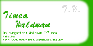 timea waldman business card